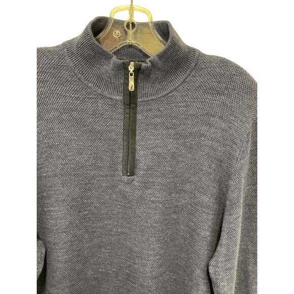 Tommy Bahama Mens Navy 1/2 Zip Pullover Size XL 100% Cotton Lightweight Sweater - Picture 7 of 8